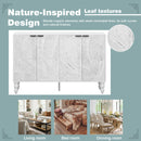 Modern TV Stand With 2 Spacious Storage Space And Anti-Tip Device