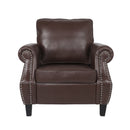 Contemporary Club Chair With Nailhead Trim And Rolled Armrests