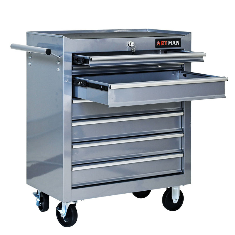 7 Drawers Multifunctional Tool Cart With Wheels