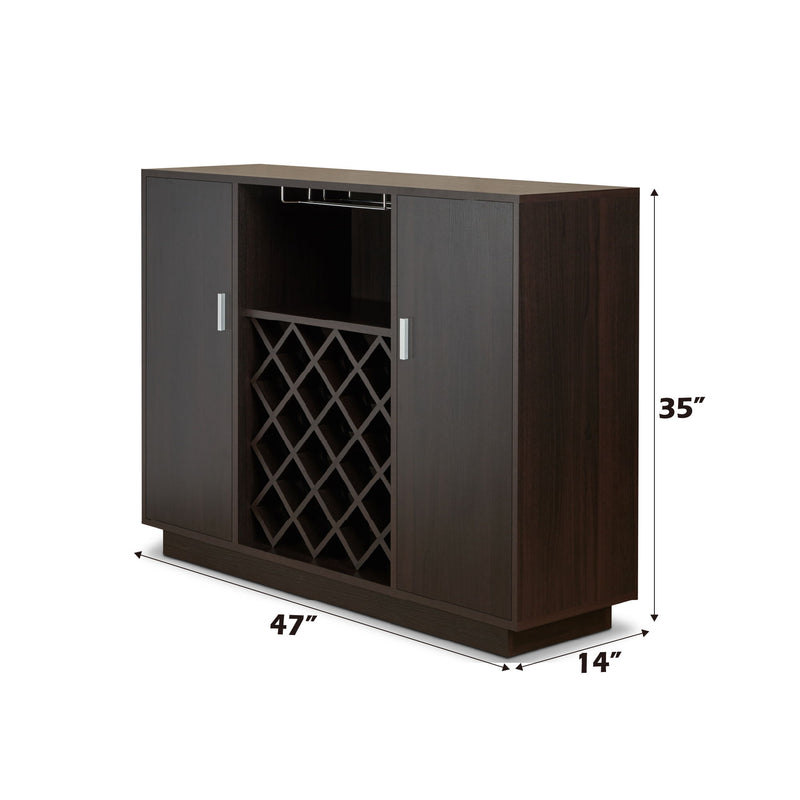 Hazen - Wine Cabinet - Espresso