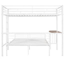 Bunk Bed With Desk, Ladder And Quality Slats For Bedroom