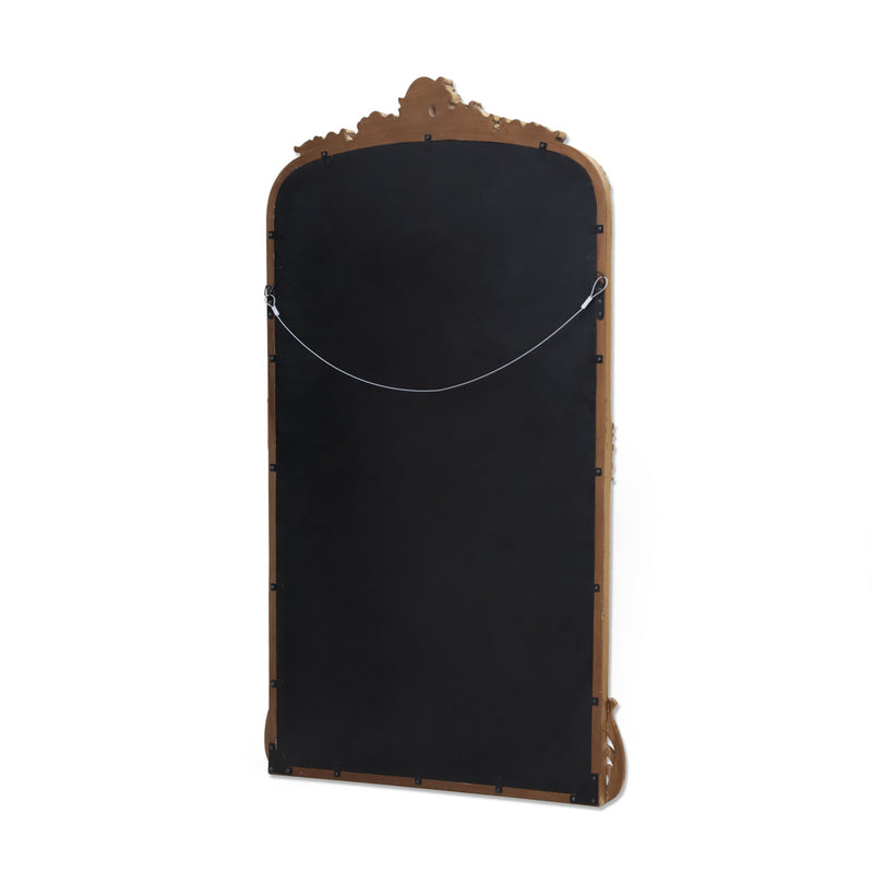 Traditional Handcrafted Over Mantle Mirror - Antique Gold