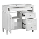 Bathroom Vanity & Top Sink, Modern Bathroom Storage Cabinet With 2 Drawers And A Tip-Out Drawer