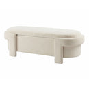 Versatile Storage Ottoman Bench, Spacious & Durable - Beige