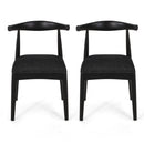 Mid Century Modern Dining Chair Set With Upholstered Seating