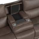 Carter - Power Reclining Sofa With Console & Power Headrests & Lumbar - Cappuccino
