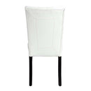 Hussein - Side Chair (Set of 2) - White Synthetic Leather & Black