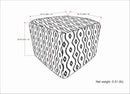 Kiana - Square Woven Outdoor / Indoor Pouf - Black / White