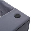 Upholstered Bed With Storage And Twin Trundle, USB Charging Ports