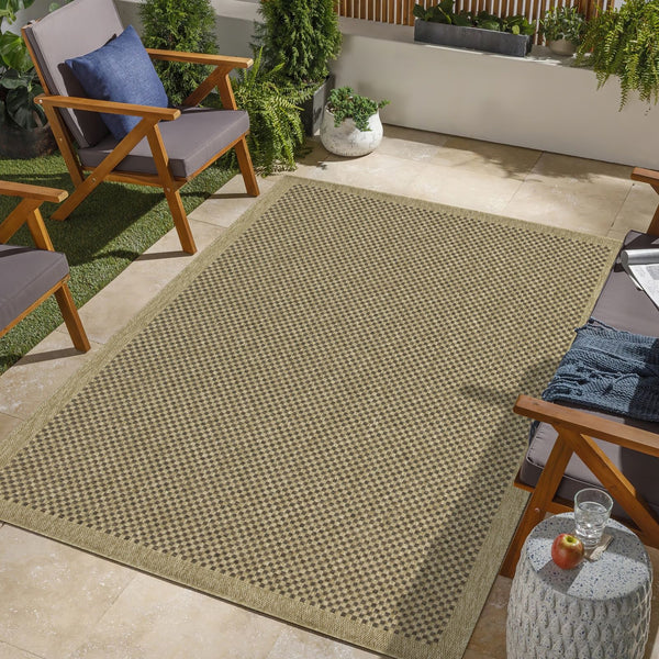 Earth - 7'10" X 10'3" Polypropylene Indoor / Outdoor Area Rug - Jute / Mocha