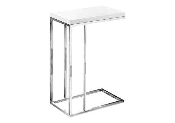 C-Shaped Accent Table Glossy For Living Room