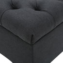 Glouster - Contemporary Storage Ottoman With Button Tufted Design