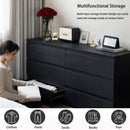 6 Drawer Dresser With Spacious Countertop And Concealed Handles
