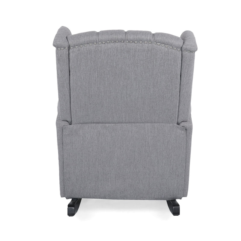 Sheila - Contemporary Fabric Tufted Wingback Rocking Chair