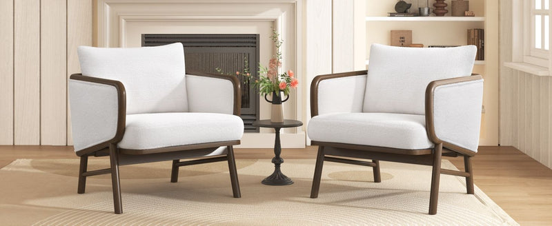 Upholstered Accent Armchair For Living Room