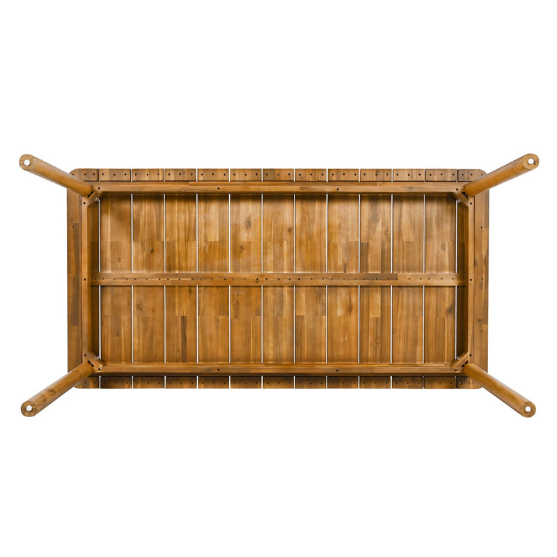 Visola - Outdoor Dining Table With Classic Slatted Top - Teak
