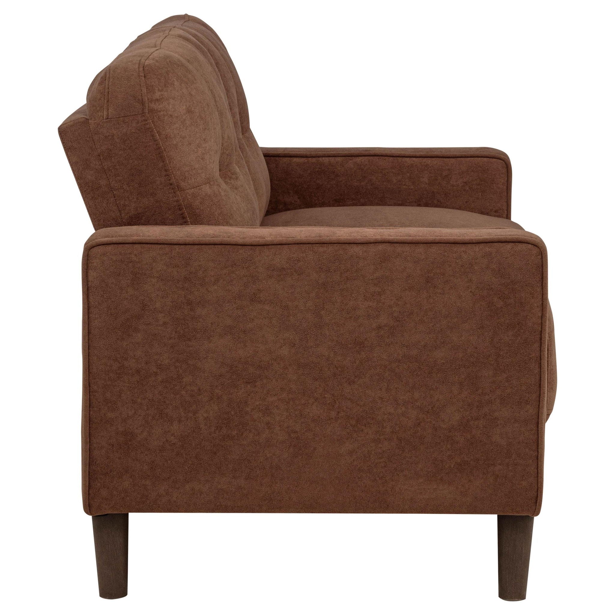 Bowen II Fabric Upholstered Track Arm Loveseat Rust