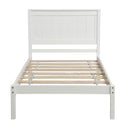 Platform Bed Frame with Headboard, Wood Slat Support, No Box Spring Needed,Twin, White(OLD SKU:WF191418AAK)