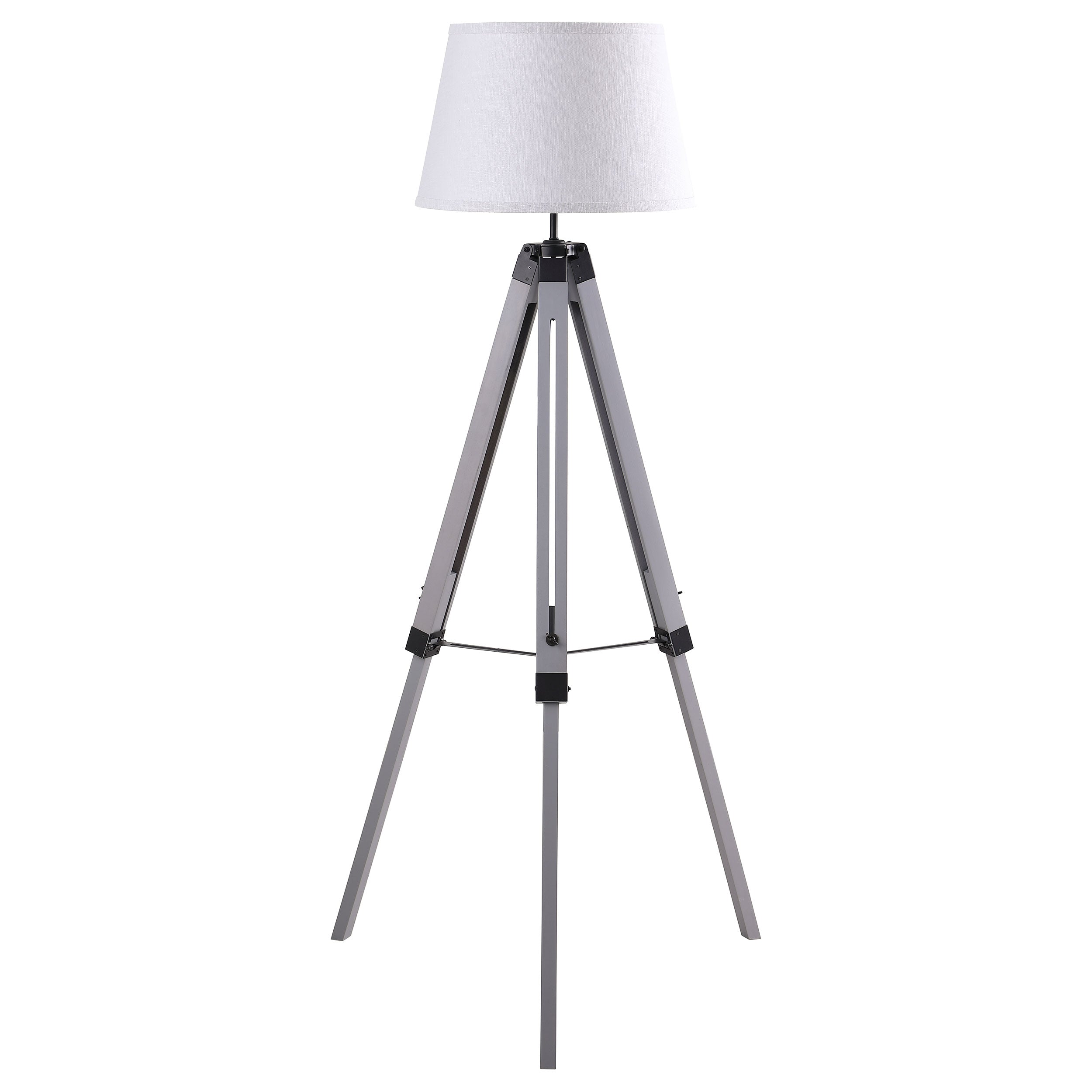 Dayton 56-inch Empire Shade Metal Tripod Floor Lamp Grey — view 4