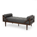 Chic Contemporary Chaise Lounge With Button Tufting And Bentwood Structure