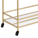 Kenda - Serving Cart - Clear Glass, Mirrored & Gold