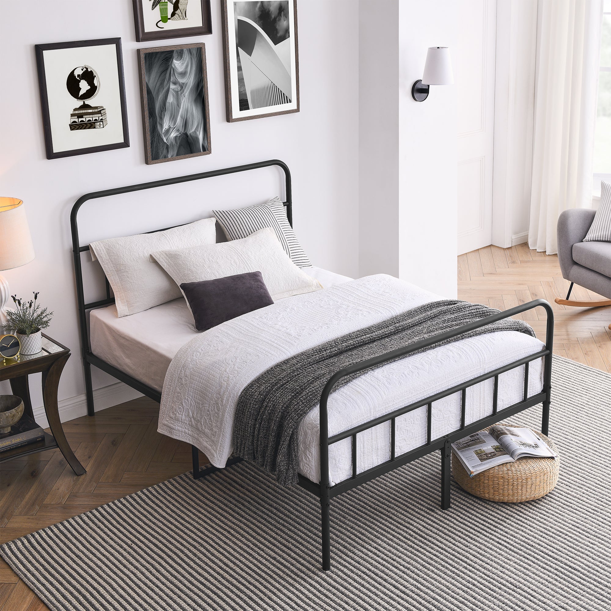 iron bed frame, metal bed frame, wrought iron bed frame, iron platform bed frame, iron canopy bed frame, iron twin bed frame, iron queen bed frame, iron king bed frame, iron double bed frame, iron sin - Atlantic Fine Furniture Melbourne FL