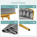 Modern Low Back Upholstered Counter Height Bar Stools (Set of 2)