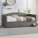 Daybed With Extended Pop Up Trundle, Upholstered Sofa Bed Daybed