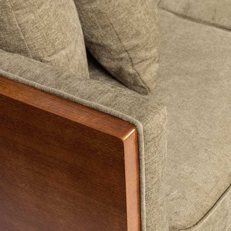 Retro Modern Loveseat With Button Tufted Upholstery
