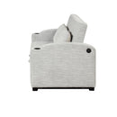 Pull Out Loveseat Sofa With Adjsutable Backrest, 2 Pillows, Cup Holders, USB Ports For Living Room