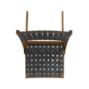 Solidago - Outdoor And Strapping Belt Folding Chairs, (Set of 2) - Black / Brown