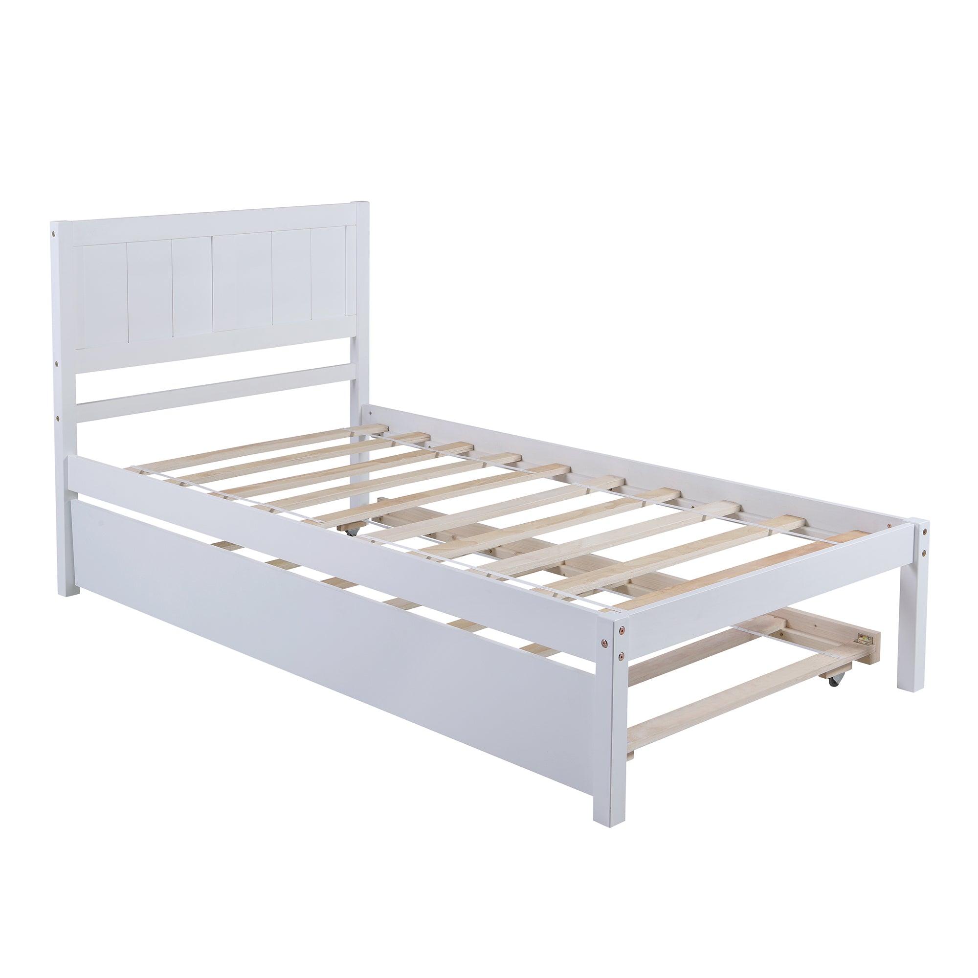 Twin size Platform Bed Wood Platform Bed with Trundle - Atlantic Fine Furniture Melbourne FL