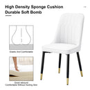 Table and chair set, modern dining table, patterned table top and black MDF leg table, soft and comfortable dining chair, perfect for dinner, meetings, home and office decor