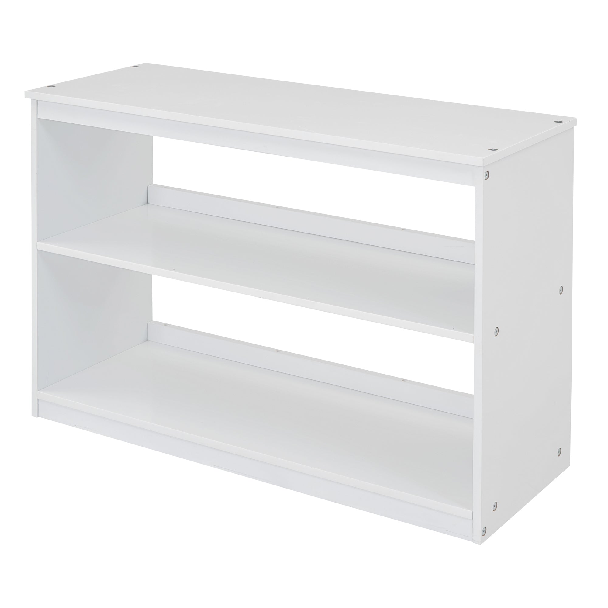 Twin Size Loft Bed with Rolling Cabinet, Shelf and Tent - White - Atlantic Fine Furniture Melbourne FL