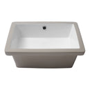 Modern Rectangular Undermount Bathroom Sink With Overflow Ceramic