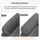 Oversized Sectional Sofa U - Shaped Sofa Couch Modern Sofa Upholstered In Soft Corduroy With A Chaise Lounge For Living Room