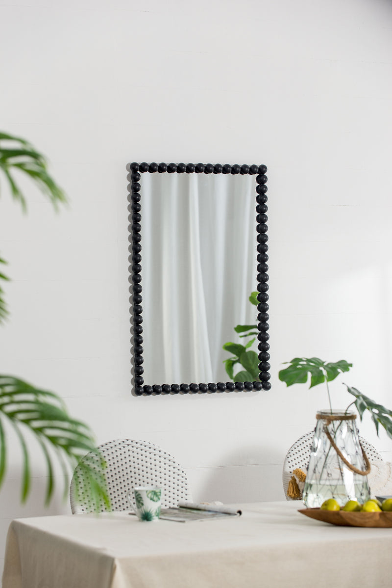 Rectangle Mirror, Wall Mirror For Living Room Bedroom Entryway - Black