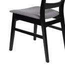 Modern Dining Chair With Upholstered Seat And Wood Frame