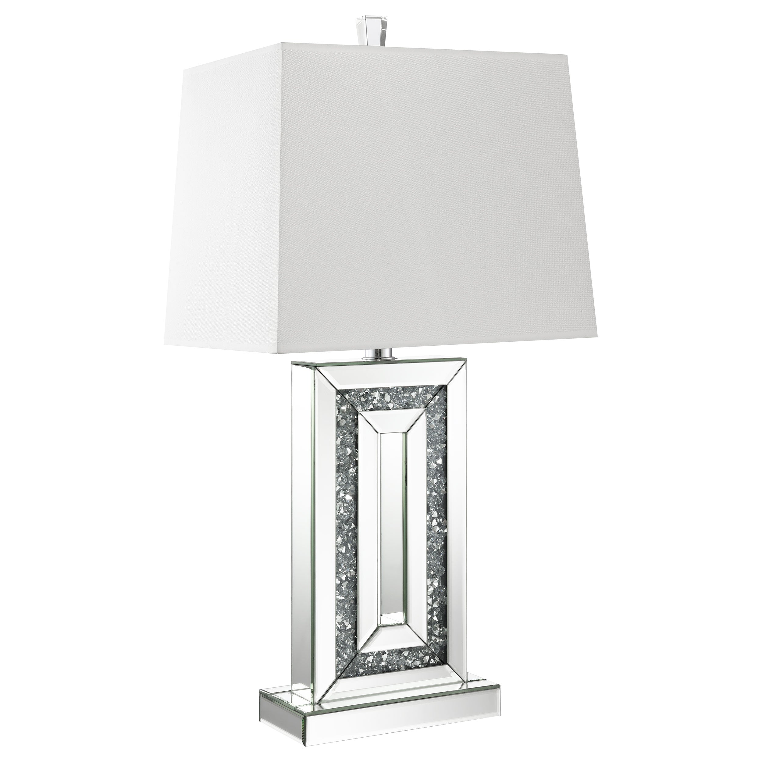 Ayelet 30-inch Tapered Shade Mirrored Table Lamp Silver — view 1