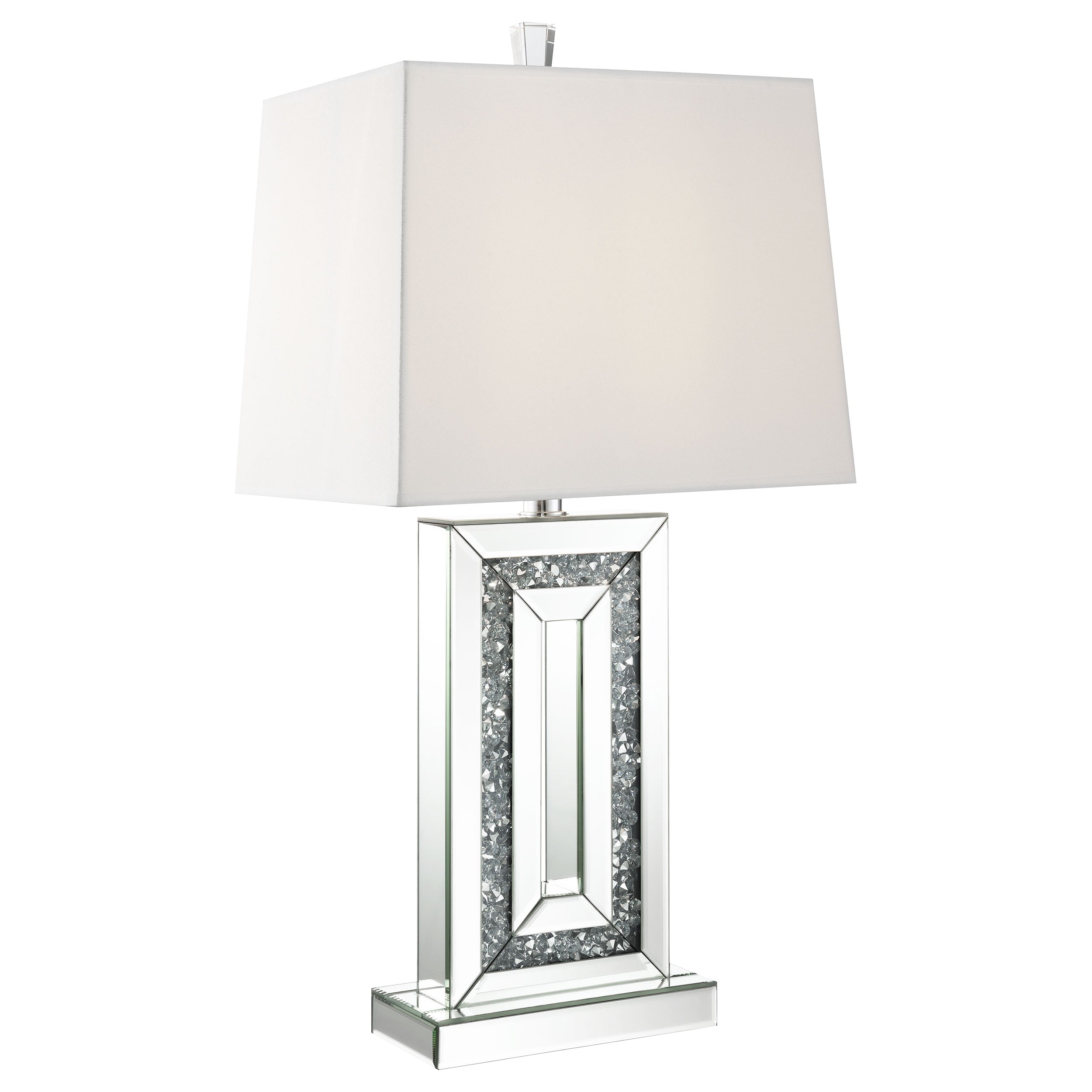 Ayelet 30-inch Tapered Shade Mirrored Table Lamp Silver — view 3