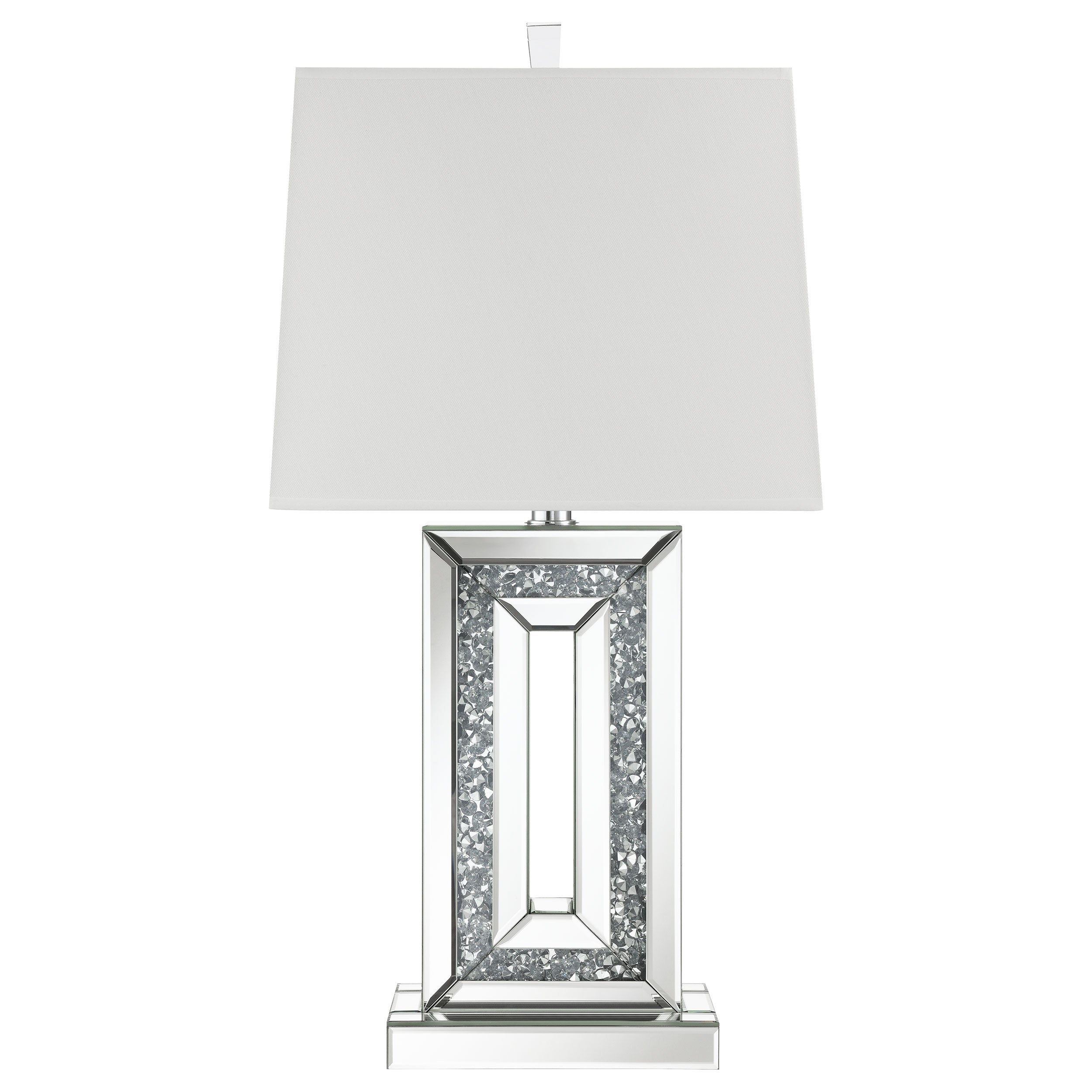 Ayelet 30-inch Tapered Shade Mirrored Table Lamp Silver — view 4