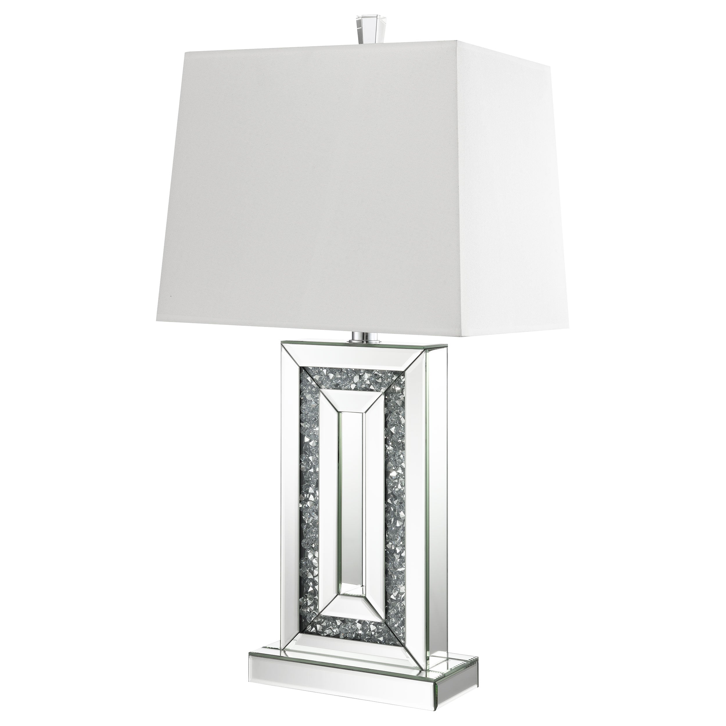 Ayelet 30-inch Tapered Shade Mirrored Table Lamp Silver — view 5