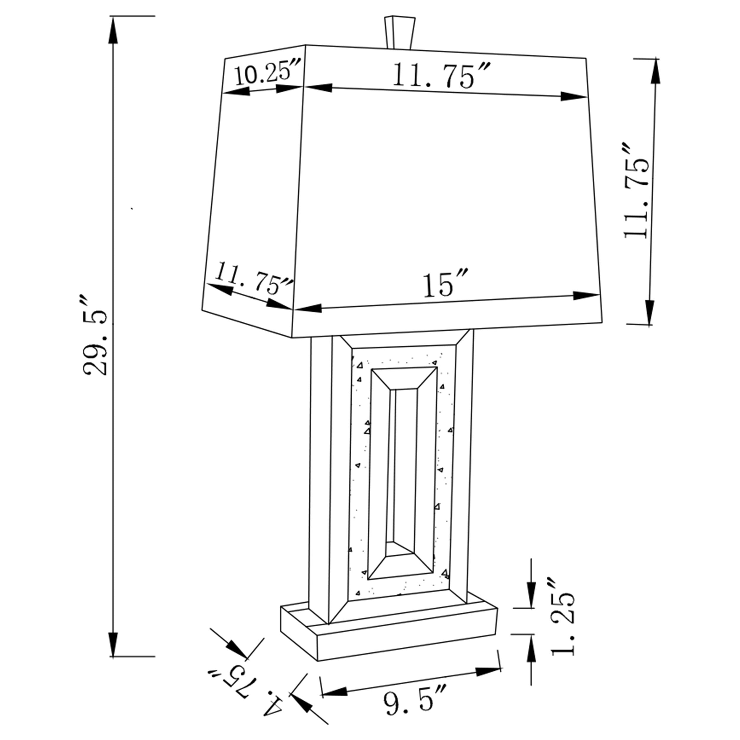 Ayelet 30-inch Tapered Shade Mirrored Table Lamp Silver — view 7
