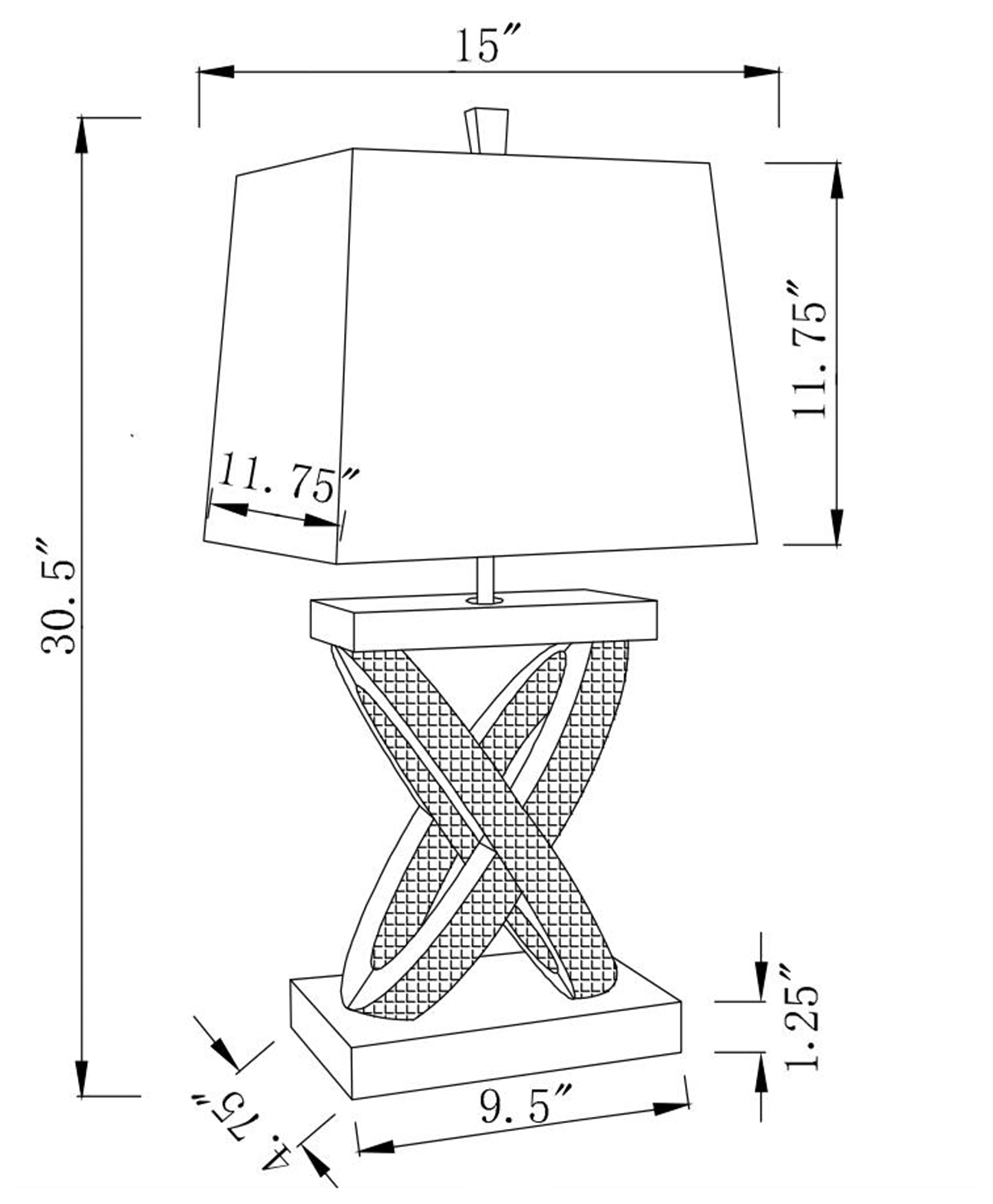 Dominick 31-inch Tapered Mirrored Acrylic Table Lamp Silver — view 7
