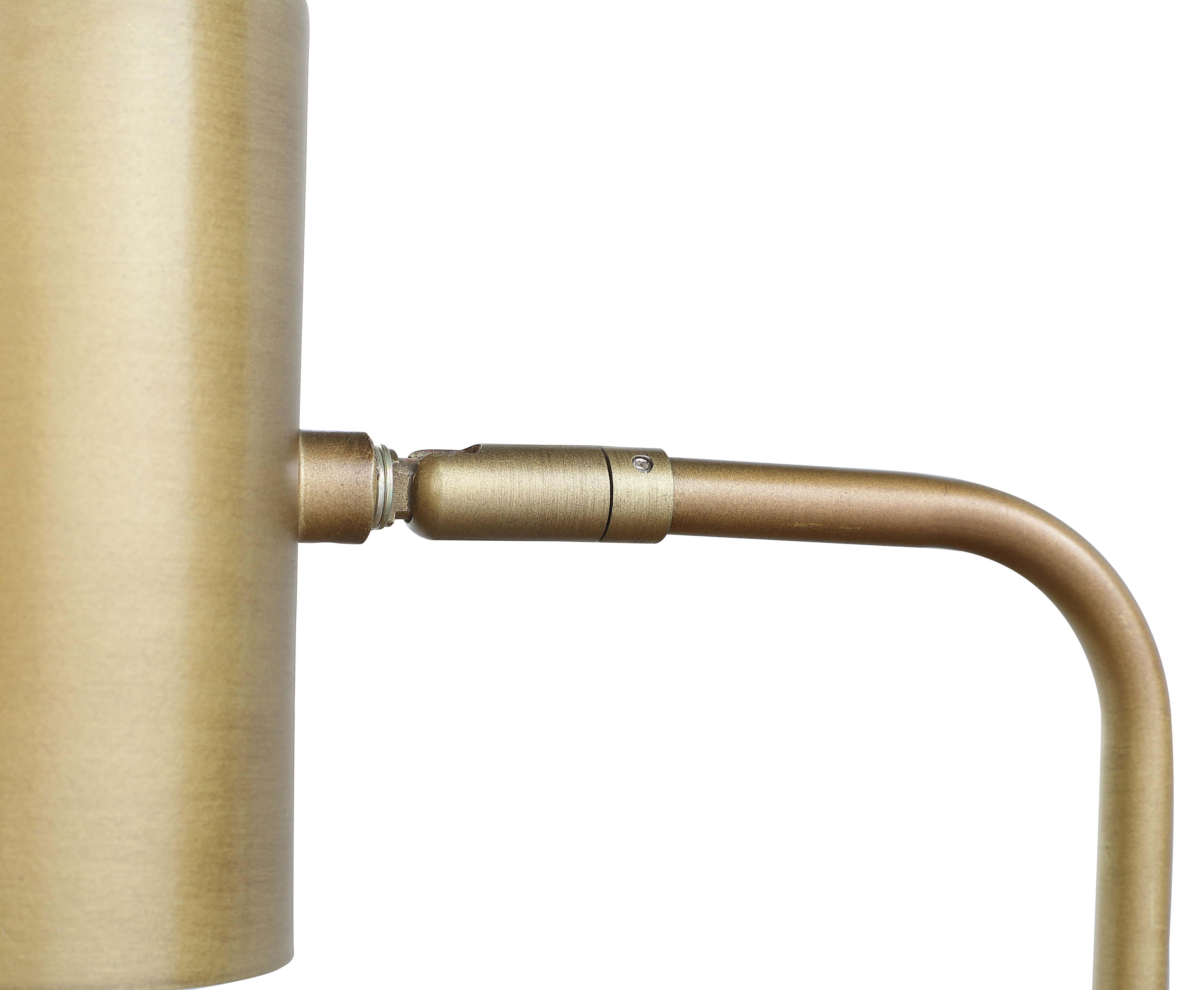 Jodie 55-inch Adjustable Floor Lamp Side Table Antique Brass — view 8