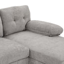 U-Shaped Sectional Sofa 103.5" Black Chenille Fabric Couch With Dual Chaise Lounges, Storage Pockets, Armrest Pillows