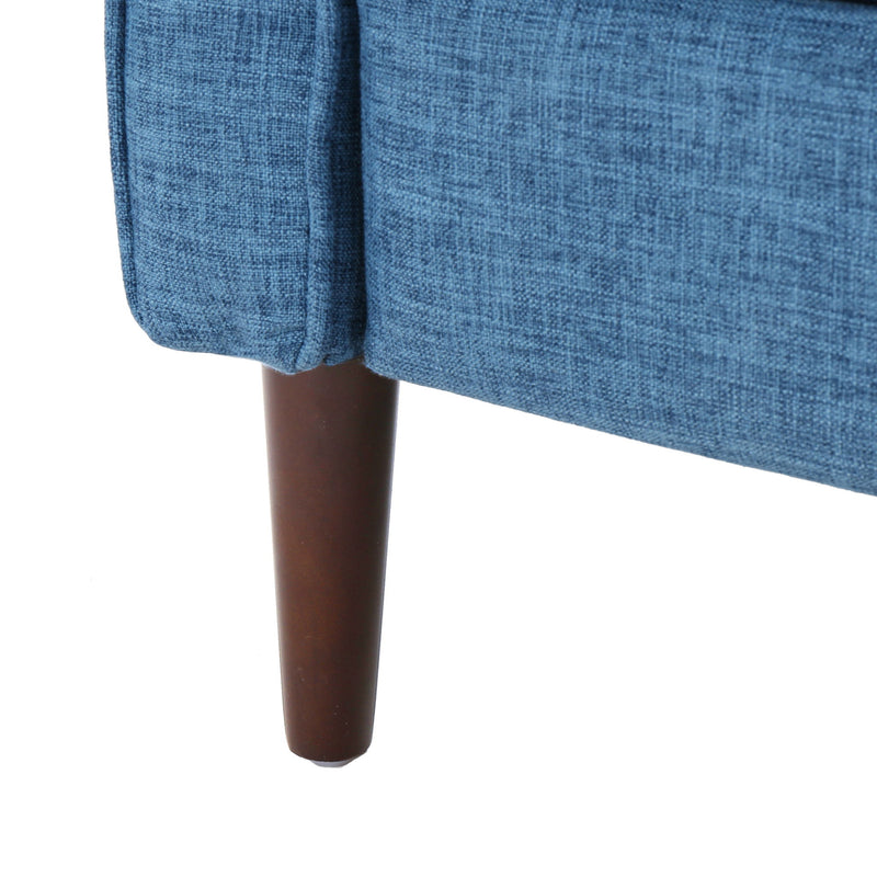 Mid-Century Modern Recliner With Button Tufted Waffle Stitch