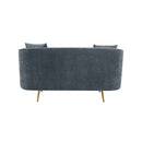 Nakendra - Loveseat With 2 Pillows - Cobalt Blue Chenille