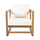 Outdoor Lounge Chair With Oversized Cushion (Set of 2) - Acacia Wood