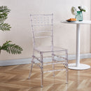 Dining Chair With Plastic Seat, Welding Chair (Set of 4) - Transparent